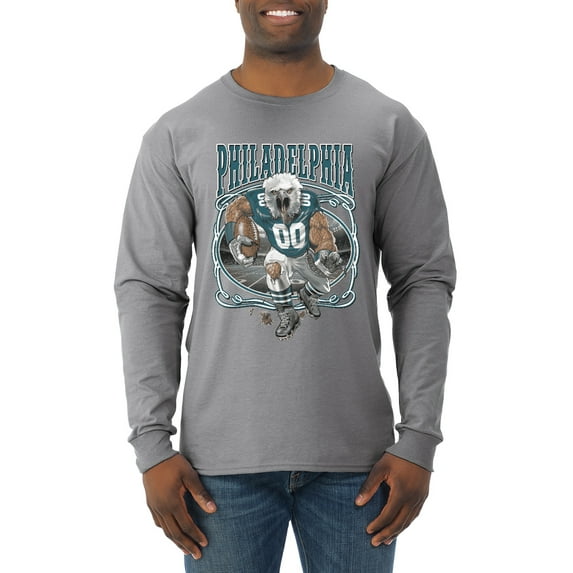 Wild Bobby, Philadelphia Fan | PHI Fantasy Football ,Sports, Men Long Sleeve Shirt, Heather Grey, 3X-Large