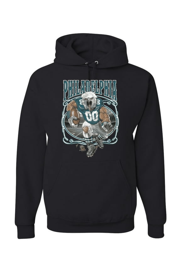 , Philadelphia Fan | PHI Fantasy Football ,Sports, Unisex Graphic Hoodie Sweatshirt, Black, Small