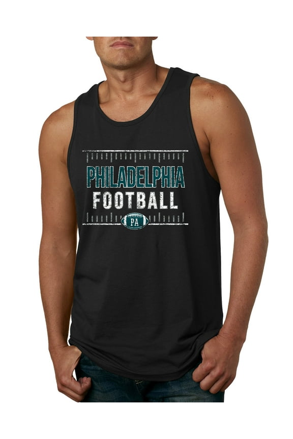 Philadelphia PHI Hometown City Football Fan Pride Sports Men's Graphic Tank Top, Black, XX-Large