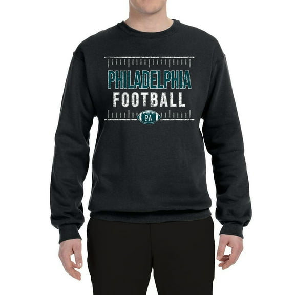 Wild Bobby, Philadelphia PHI Hometown City Football Fan Pride Sports Unisex Crewneck Graphic Sweatshirt, Black, 3XL