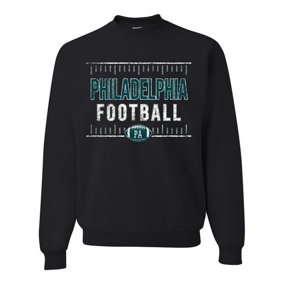 Wild Bobby Philadelphia PHI Hometown City Football Fan Pride Sports Unisex Crewneck Sweatshirt, Black, 3X-Large