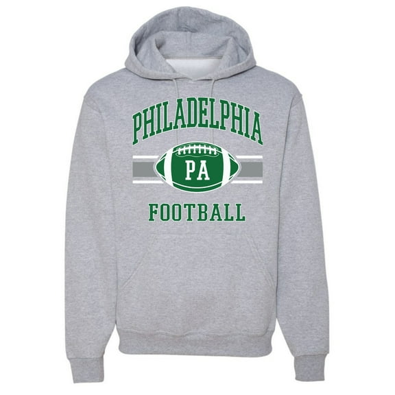 Wild Bobby Philly PA Football Classic Retro Stripe Logo Kelly Green Unisex Hoodie Sweatshirt