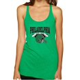 thumbnail image 1 of Wild Bobby Philly PA Football Est 1933 Classic Retro Helmet Logo Women Tri-Blend Racerback Tank Top, 1 of 1