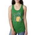 thumbnail image 1 of Wild Bobby, Pineapple Stand Tall Wear Crown And Stay Sweet Inside Arty Inspirational Pop Culture Ladies Racerback Tank Top, Kelly, Medium, 1 of 3