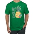 thumbnail image 1 of Wild Bobby, Pineapple Stand Tall Wear Crown And Stay Sweet Inside Arty Inspirational Pop Culture Men's Graphic T-Shirt, Kelly, Small, 1 of 3