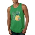 thumbnail image 1 of Wild Bobby, Pineapple Stand Tall Wear Crown And Stay Sweet Inside Arty Inspirational Pop Culture Mens Graphic Tank Top, Kelly, Small, 1 of 3