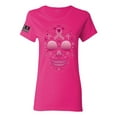 thumbnail image 1 of Wild Bobby Pink Breast Cancer Sugar Skull US Flag Breast Cancer Awareness Women Graphic Tee, Fuschia, Small, 1 of 5