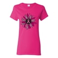 thumbnail image 1 of Wild Bobby Pink Cheetah Print Breast Cancer Carnation Flower Breast Cancer Awareness Women Graphic Tee, Fuschia, Medium, 1 of 6