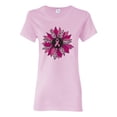 thumbnail image 1 of Wild Bobby Pink Cheetah Print Breast Cancer Carnation Flower Breast Cancer Awareness Women Graphic Tee, Light Pink, XX-Large, 1 of 6