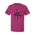 thumbnail image 1 of Wild Bobby Pink Cheetah Print Breast Cancer Carnation Flower US Flag Breast Cancer Awareness Men Tee, Fuschia, Large, 1 of 5