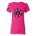 thumbnail image 1 of Wild Bobby Pink Cheetah Print Breast Cancer Carnation Flower US Flag Breast Cancer Awareness Women Graphic Tee, Fuschia, 3X-Large, 1 of 5