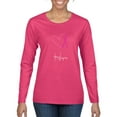 thumbnail image 1 of Wild Bobby Pink Heart Love Hope Support Women Breast Cancer Awareness Women Graphic Long Sleeve T-Shirt, Fuschia, Medium, 1 of 6