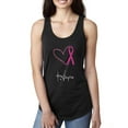 thumbnail image 1 of Wild Bobby, Pink Heart Love Hope Support Women Breast Cancer Awareness Women Racerback Tank Top, Black, Small, 1 of 7
