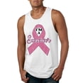 thumbnail image 1 of Wild Bobby Pink I'm A Breast Cancer Survivor Breast Cancer Awareness Men Tank Top, White, 3X-Large, 1 of 6