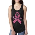 thumbnail image 1 of Wild Bobby Pink I'm A Breast Cancer Survivor Breast Cancer Awareness Women Racerback Tank Top, Black, Small, 1 of 6
