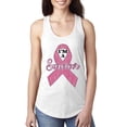 thumbnail image 1 of Wild Bobby Pink I'm A Breast Cancer Survivor Breast Cancer Awareness Women Racerback Tank Top, White, Large, 1 of 6