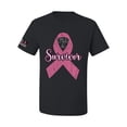 thumbnail image 1 of Wild Bobby Pink I'm A Breast Cancer Survivor US Flag Breast Cancer Awareness Men Tee, Black, XX-Large, 1 of 5