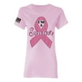 thumbnail image 1 of Wild Bobby Pink I'm A Breast Cancer Survivor US Flag Breast Cancer Awareness Women Graphic Tee, Light Pink, X-Large, 1 of 5