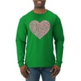 thumbnail image 1 of Wild Bobby, Pink Ribbon Heart, Breast Cancer Awareness, Men Long Sleeve Shirt, Kelly, Small, 1 of 5