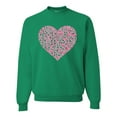 thumbnail image 1 of Wild Bobby, Pink Ribbon Heart, Breast Cancer Awareness, Unisex Crewneck Graphic Sweatshirt, Kelly, Small, 1 of 5
