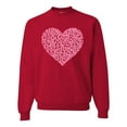 thumbnail image 1 of Wild Bobby, Pink Ribbon Heart, Breast Cancer Awareness, Unisex Crewneck Graphic Sweatshirt, Red, 4X-Large, 1 of 5