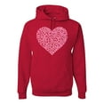 thumbnail image 1 of Wild Bobby, Pink Ribbon Heart, Breast Cancer Awareness, Unisex Graphic Hoodie Sweatshirt, Red, 3X-Large, 1 of 5