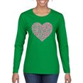 thumbnail image 1 of Wild Bobby, Pink Ribbon Heart, Breast Cancer Awareness, Women Graphic Long Sleeve Tee, Kelly, X-Large, 1 of 5