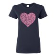 thumbnail image 1 of Wild Bobby, Pink Ribbon Heart, Breast Cancer Awareness, Women Graphic Tee, Navy, XX-Large, 1 of 5