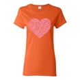 thumbnail image 1 of Wild Bobby, Pink Ribbon Heart, Breast Cancer Awareness, Women Graphic Tee, Orange, Medium, 1 of 5