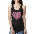 thumbnail image 1 of Wild Bobby, Pink Ribbon Heart, Breast Cancer Awareness, Women Racerback Tank Top, Black, Small, 1 of 5