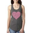 thumbnail image 1 of Wild Bobby, Pink Ribbon Heart, Breast Cancer Awareness, Women Racerback Tank Top, Dark Grey, Large, 1 of 5