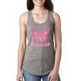 thumbnail image 1 of Wild Bobby, Pink Ribbon Heart, Breast Cancer Awareness, Women Racerback Tank Top, Heather Grey, Small, 1 of 5