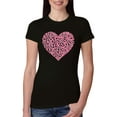 thumbnail image 1 of Wild Bobby, Pink Ribbon Heart, Breast Cancer Awareness, Women Slim Fit Junior Tee, Black, Small, 1 of 5