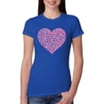 thumbnail image 1 of Wild Bobby, Pink Ribbon Heart, Breast Cancer Awareness, Women Slim Fit Junior Tee, Royal, XX-Large, 1 of 5