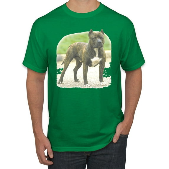 Wild Bobby, Pitbull Dog Animal Pet Lover, Dog Lover, Men's Graphic Tees, Kelly, 2XL