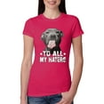 thumbnail image 1 of Wild Bobby, Pitbull to all Haters Funny, Animal Lover, Women Slim Fit Junior Tee, Raspberry, X-Large, 1 of 4