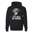 thumbnail image 1 of Wild Bobby, Pitbull to all the Haters Funny, Animal Lover, Unisex Graphic Hoodie Sweatshirt, Black, Small, 1 of 4