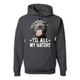 thumbnail image 1 of Wild Bobby, Pitbull to all the Haters Funny, Animal Lover, Unisex Graphic Hoodie Sweatshirt, Charcoal, X-Large, 1 of 4