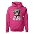 thumbnail image 1 of Wild Bobby, Pitbull to all the Haters Funny, Animal Lover, Unisex Graphic Hoodie Sweatshirt, Fuschia, X-Large, 1 of 4