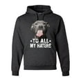 thumbnail image 1 of Wild Bobby, Pitbull to all the Haters Funny, Animal Lover, Unisex Graphic Hoodie Sweatshirt, Heather Black, Small, 1 of 4