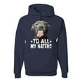 thumbnail image 1 of Wild Bobby, Pitbull to all the Haters Funny, Animal Lover, Unisex Graphic Hoodie Sweatshirt, Navy, XX-Large, 1 of 4