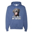 thumbnail image 1 of Wild Bobby, Pitbull to all the Haters Funny, Animal Lover, Unisex Graphic Hoodie Sweatshirt, Vintage Heather Blue, Large, 1 of 4