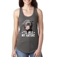 thumbnail image 1 of Wild Bobby, Pitbull to all the Haters Funny, Animal Lover, Women Racerback Tank Top, Dark Grey, Small, 1 of 4