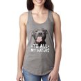 thumbnail image 1 of Wild Bobby, Pitbull to all the Haters Funny, Animal Lover, Women Racerback Tank Top, Heather Grey, Large, 1 of 4
