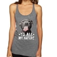 thumbnail image 1 of Wild Bobby, Pitbull to all the Haters Funny, Animal Lover, Women Tri-Blend Racerback Tank Top, Premium Heather, X-Large, 1 of 4