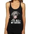 thumbnail image 1 of Wild Bobby, Pitbull to all the Haters Funny, Animal Lover, Women Tri-Blend Racerback Tank Top, Vintage Black, X-Large, 1 of 4