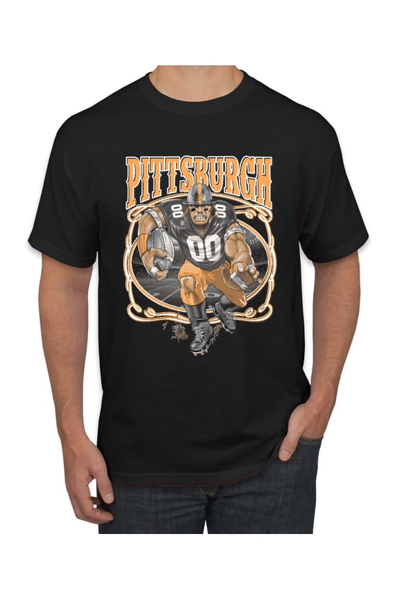 , Pittsburgh Fan | Pit Fantasy Football ,Sports, Men Graphic Tee, Black, Small