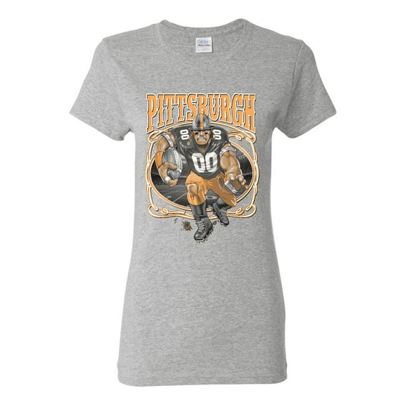 Wild Bobby, Pittsburgh Fan | Pit Fantasy Football ,Sports, Women Graphic Tee, Heather Grey, Large