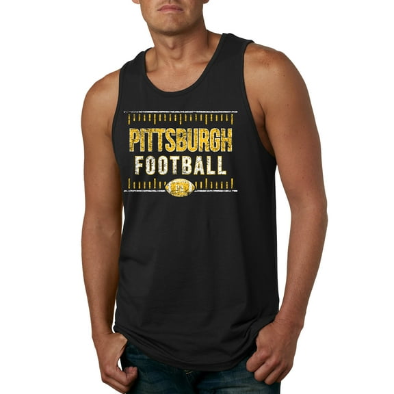 Wild Bobby Pittsburgh Pit Hometown City Football Fan Pride Sports Men's Graphic Tank Top, Black, XX-Large