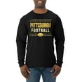thumbnail image 1 of Wild Bobby Pittsburgh Pit Hometown City Football Fan Pride Sports Men's Long Sleeve T-Shirt, Black, 3X-Large, 1 of 6